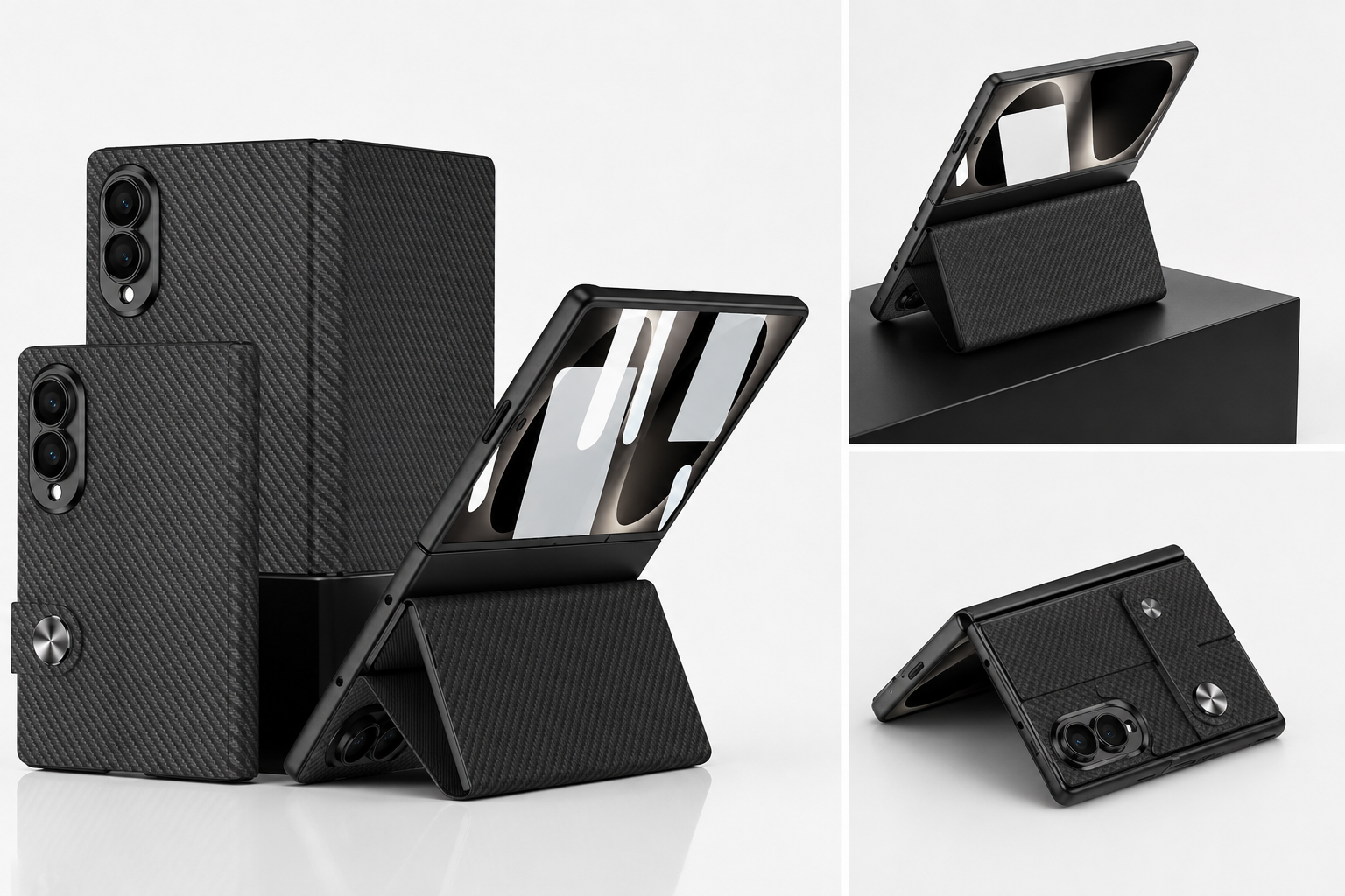Samsung Galaxy Z Fold 8 Premium Leather Flip Case with Hinge Protection