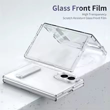 Samsung Galaxy Z Fold 8 5G Clear Kickstand Case with Built-in Screen Protector